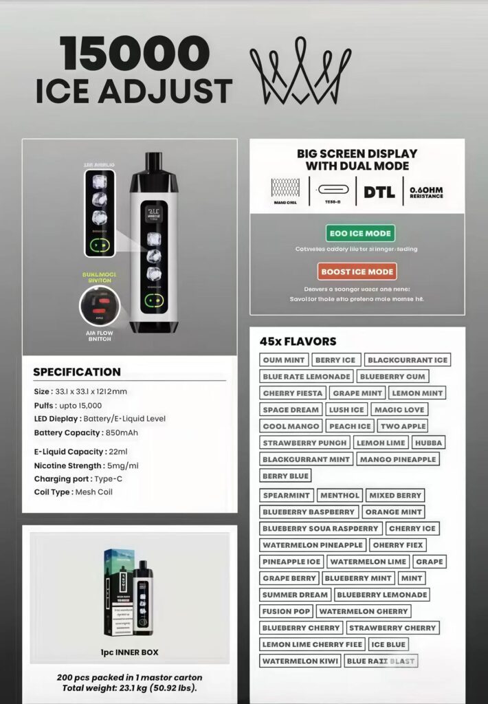 阿爾法赫水煙15000口旗艦版評測:可調節功率的一次性電子煙新革命 3 阿爾法赫水煙
